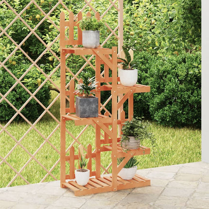 Plantenstandaard Met Wielen Massief Vurenhout