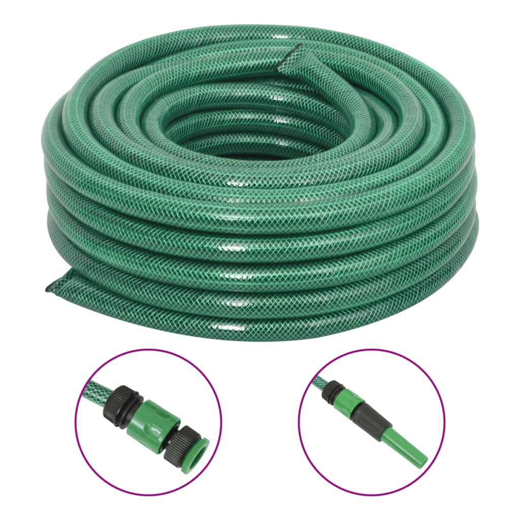 Tuinslang Met Koppelingsset 0,75'' 50 M Pvc Groen