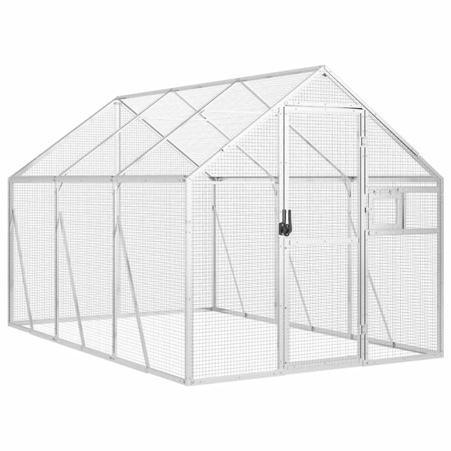 Volière 1,79X3X1,85 M Aluminium Kleurig