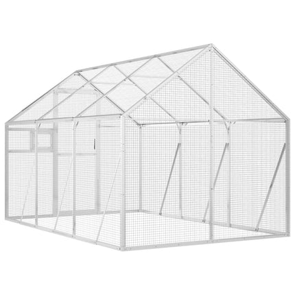Volière 1,79X3X1,85 M Aluminium Kleurig