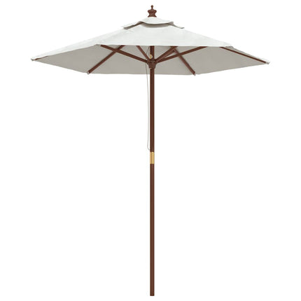 Parasol Met Houten Paal 196X231 Cm Kleurig