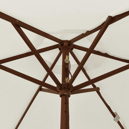 Parasol Met Houten Paal 196X231 Cm Kleurig