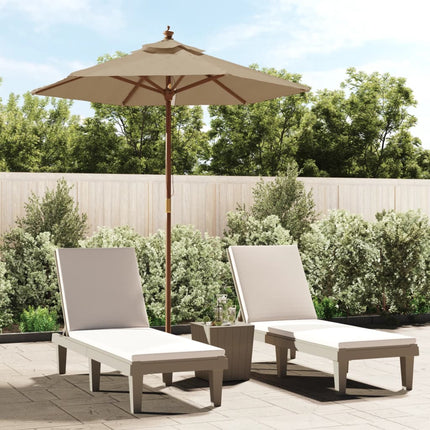 Parasol Met Houten Paal 196X231 Cm Kleurig