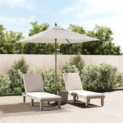 Parasol Met Houten Paal 198X198X231 Cm Kleurig