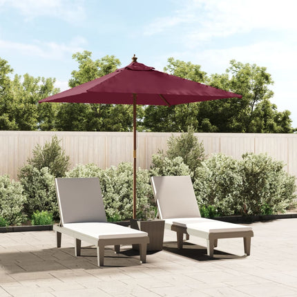 Parasol Met Houten Paal 198X198X231 Cm Kleurig