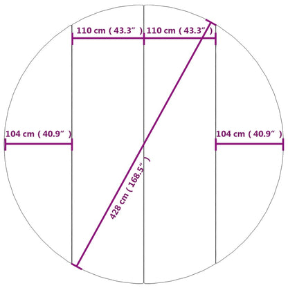 Zwembadgrondzeil Ø428 Cm Polyester Geotextiel Lichtgrijs