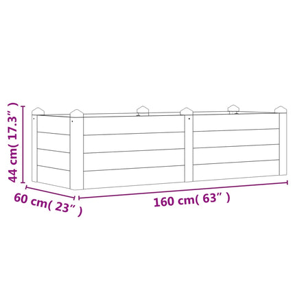 Plantenbak Verhoogd 160X60X44 Cm Massief Acaciahout Doorzichtig