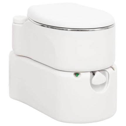 Campingtoilet Geïntegreerd 24+17 L Hdpe En Pp Wit