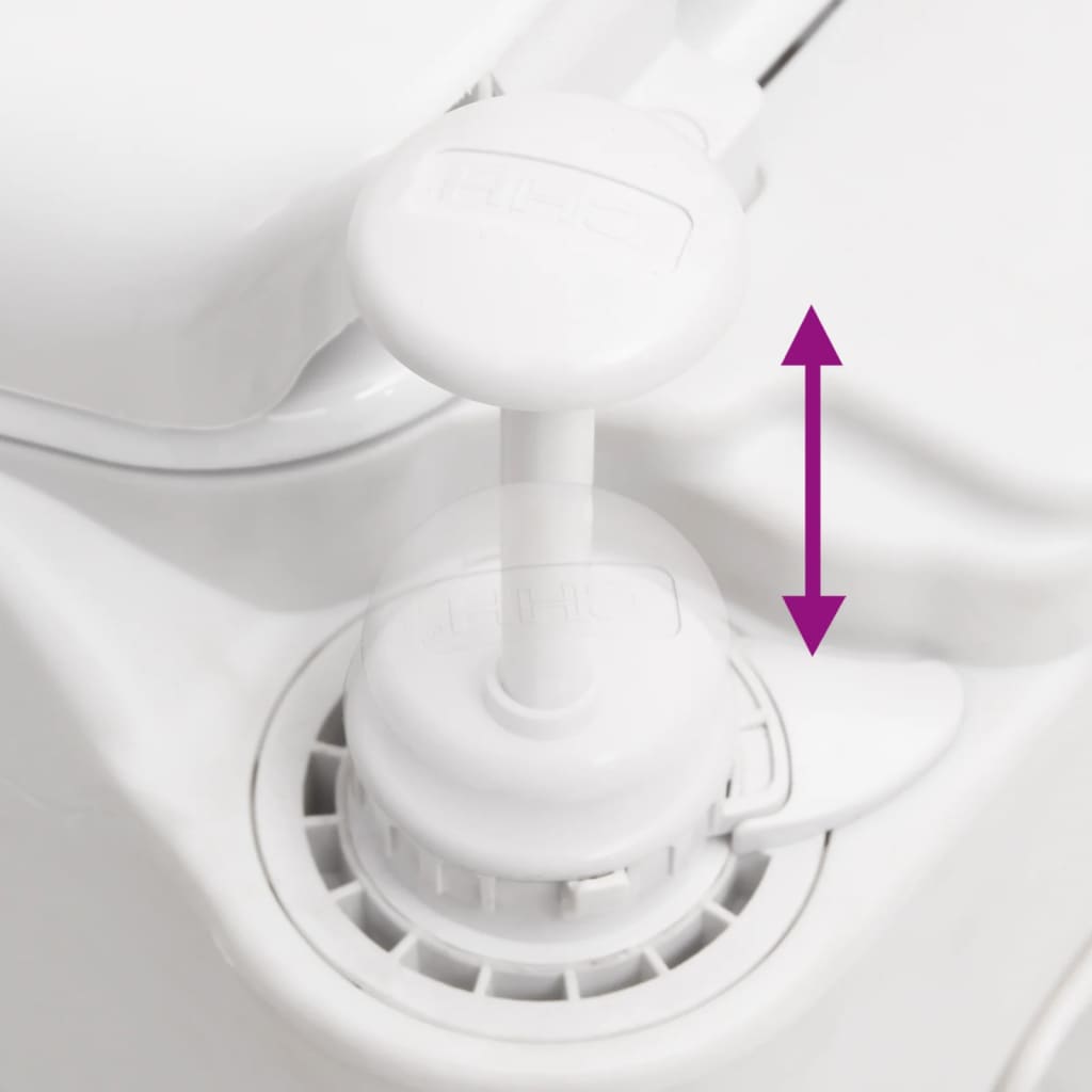 Campingtoilet geïntegreerd 24+17 L HDPE en staal wit