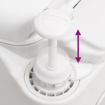 Campingtoilet geïntegreerd 24+17 L HDPE en staal wit