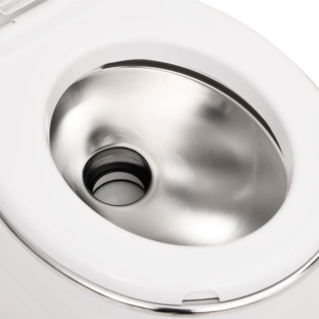 Campingtoilet geïntegreerd 24+17 L HDPE en staal wit
