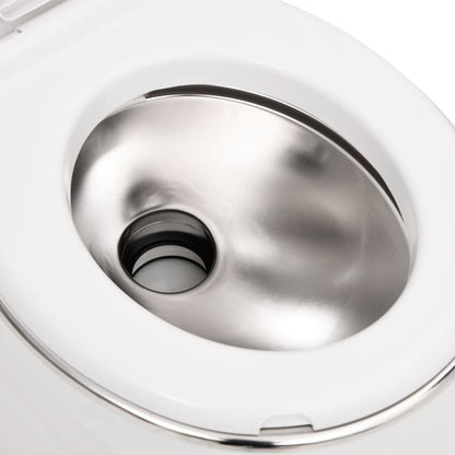 Campingtoilet geïntegreerd 24+17 L HDPE en staal wit