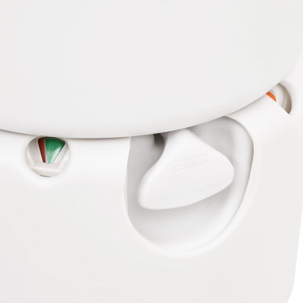 Campingtoilet geïntegreerd 24+17 L HDPE en staal wit