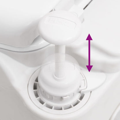 Campingtoilet geïntegreerd 24+17 L HDPE email