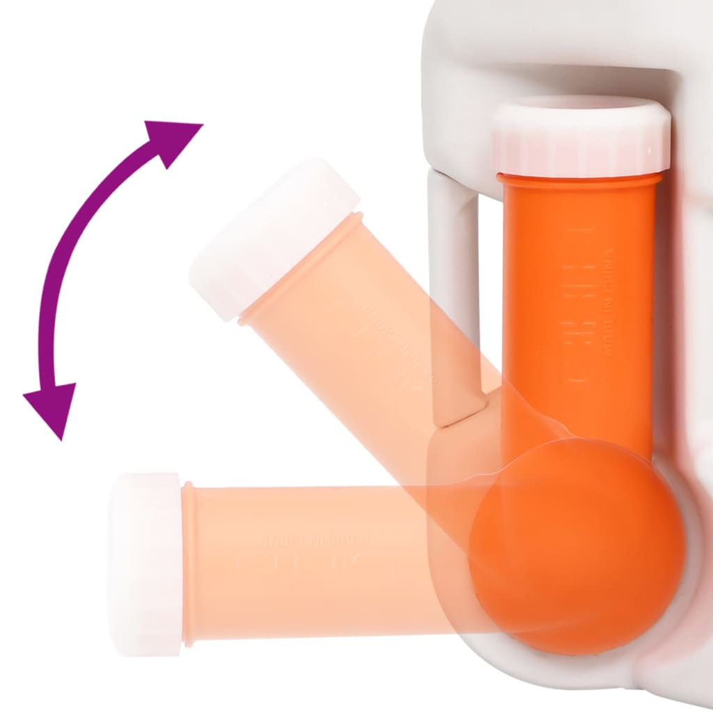 Campingtoilet geïntegreerd 24+17 L HDPE email