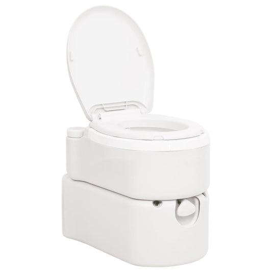Campingtoilet geïntegreerd 24+17 L HDPE en PP wit