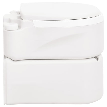 Campingtoilet Geïntegreerd 24+17 L Hdpe En Pp Wit