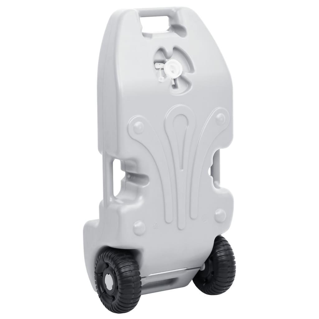 Watertank op wielen 25 L grijs