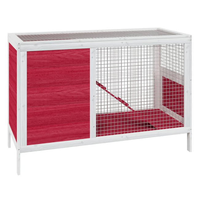 Konijnenhok 103X44X69,5 Cm Massief Grenenhout