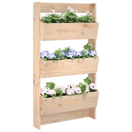 Plantenbak Wandmontage 3-Laags 60X18,5X110 Cm Grenenhout Zwart