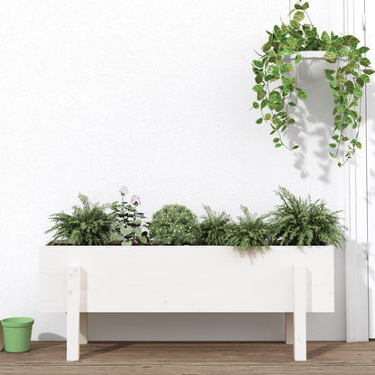Plantenbak Massief Grenenhout Zwart