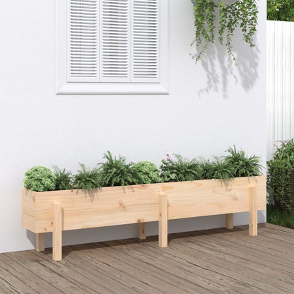 Plantenbak Massief Grenenhout Zwart
