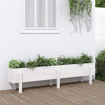 Plantenbak Massief Grenenhout Zwart