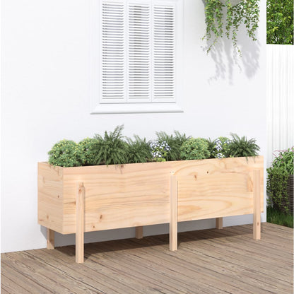 Plantenbak Massief Grenenhout Zwart