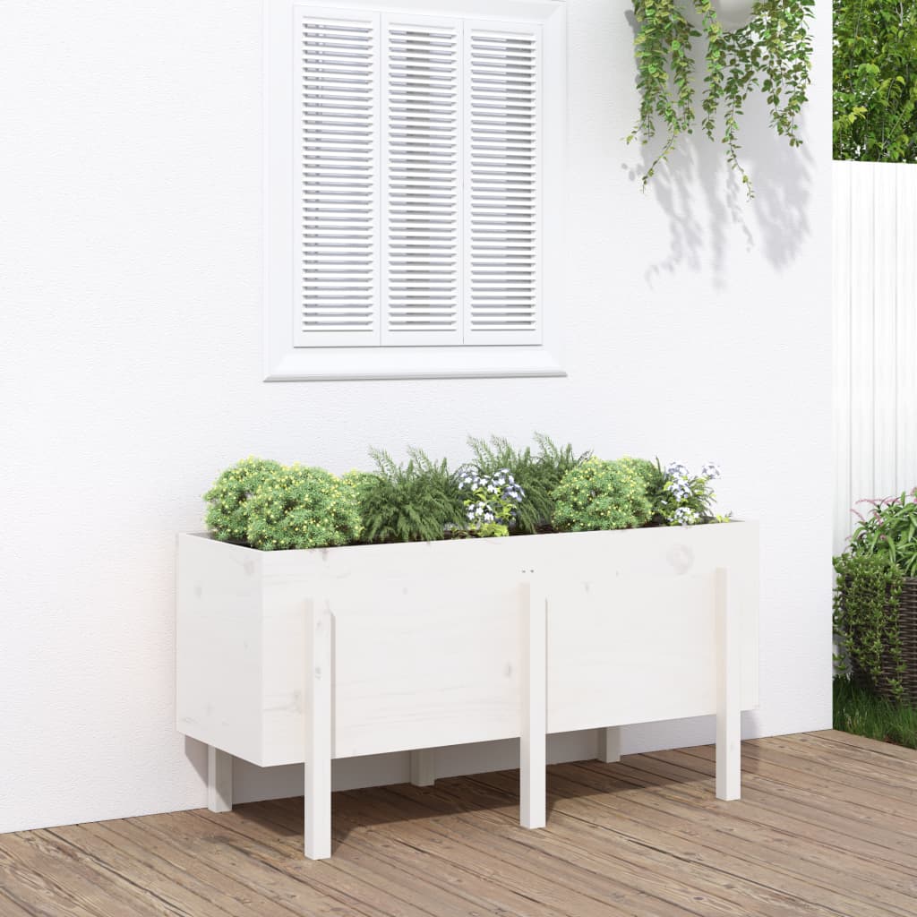 Plantenbak Massief Grenenhout Zwart