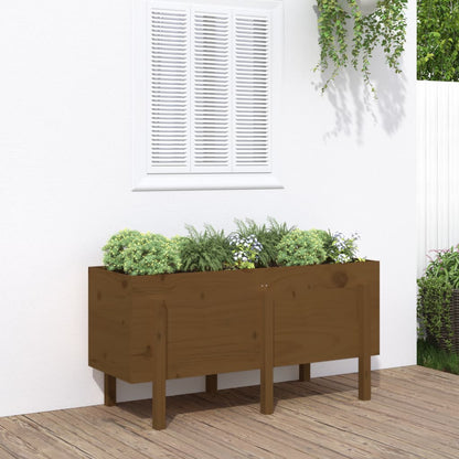 Plantenbak Massief Grenenhout Zwart