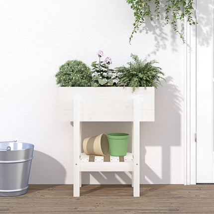 Plantenbak Massief Grenenhout Zwart