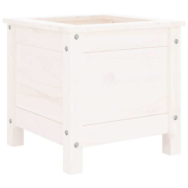 Plantenbak Massief Grenenhout Wit