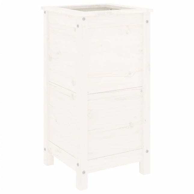 Plantenbak Massief Grenenhout Wit