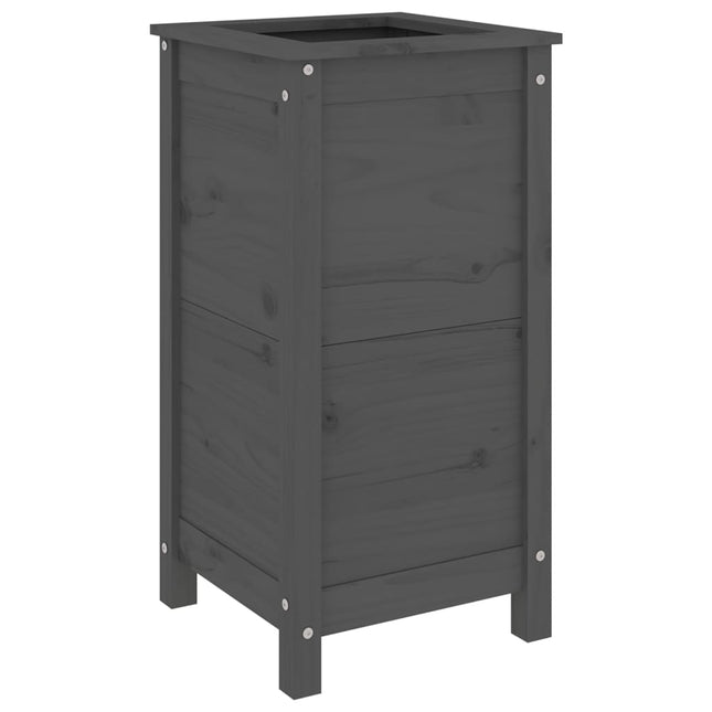 Plantenbak Massief Grenenhout Grijs