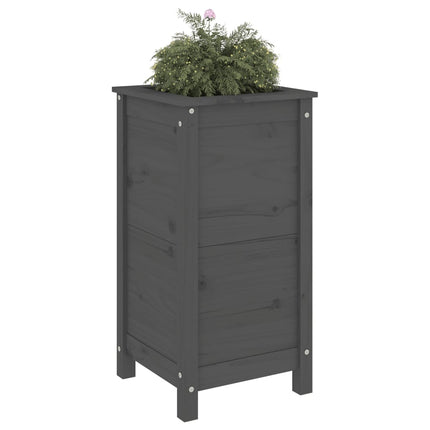 Plantenbak Massief Grenenhout Grijs