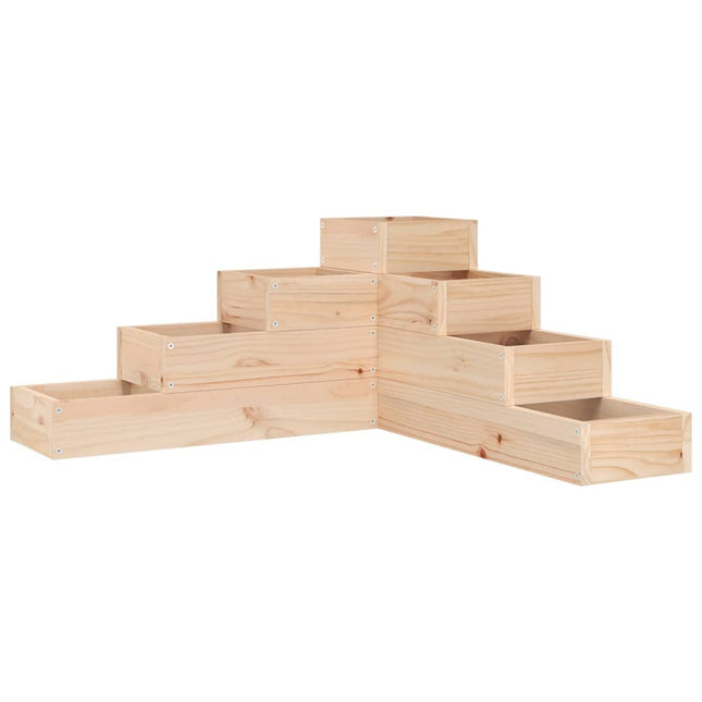 Plantenbak 4-Laags 80,5X79X36 Cm Massief Grenenhout