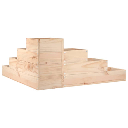 Plantenbak 4-Laags 80,5X79X36 Cm Massief Grenenhout