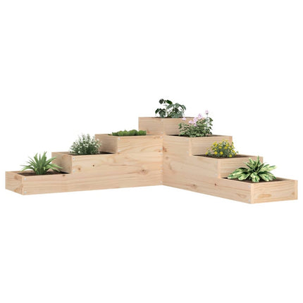 Plantenbak 4-Laags 80,5X79X36 Cm Massief Grenenhout