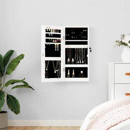 Sieradenkast Met Spiegel Wandgemonteerd 30X8,5X67 Cm