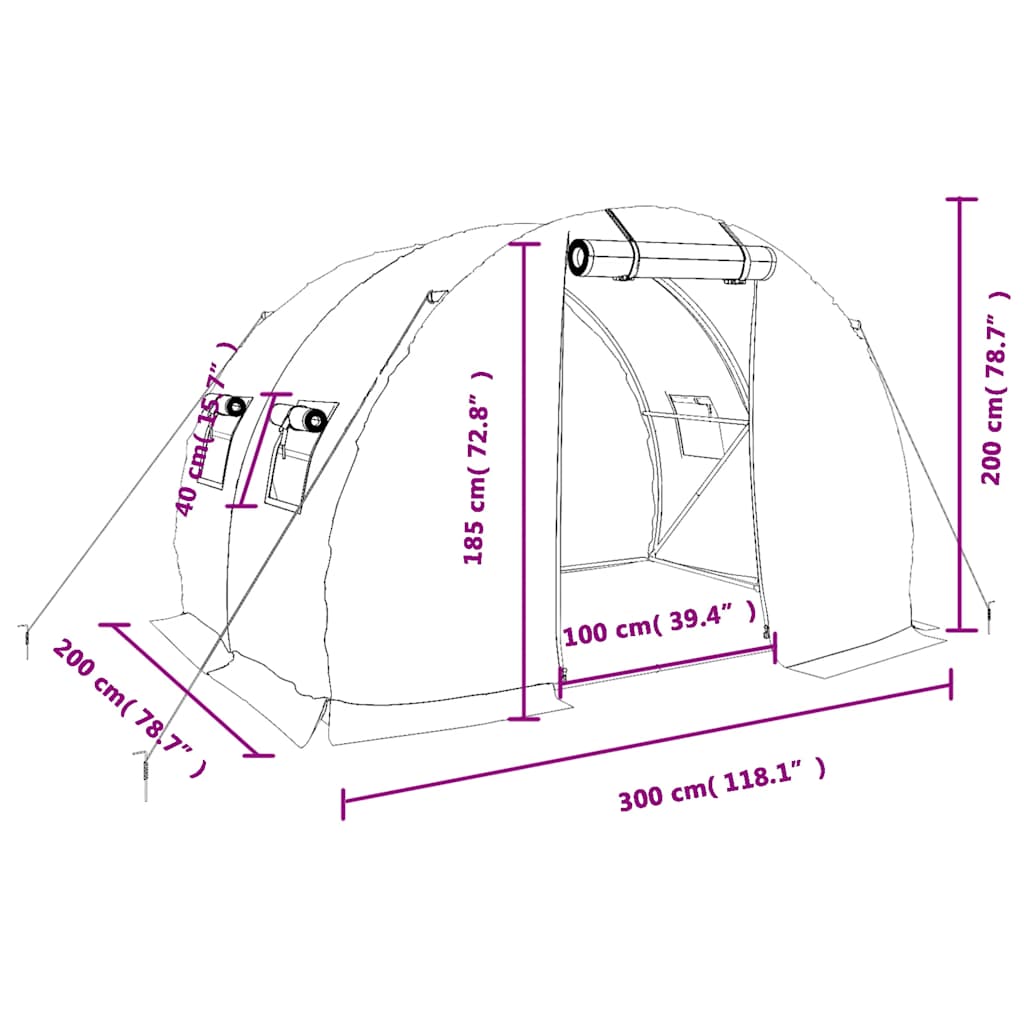Tuinkas Met Stalen Frame 6 M²