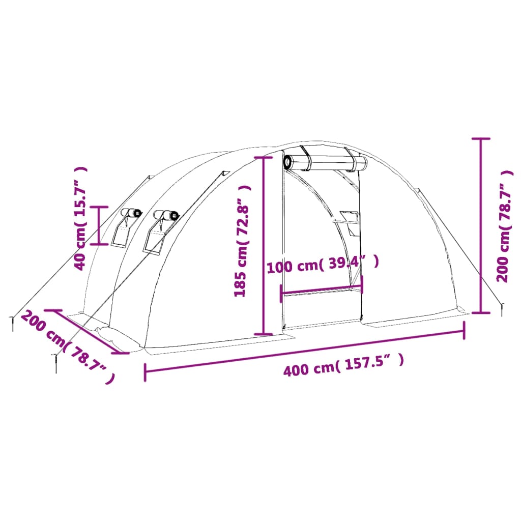 Tuinkas Met Stalen Frame 8 M²