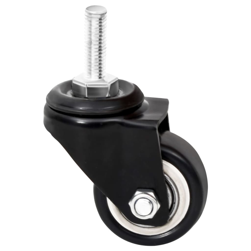 Wielen voor plantenbak 4 st 8x3,5x8 cm ijzer zwart