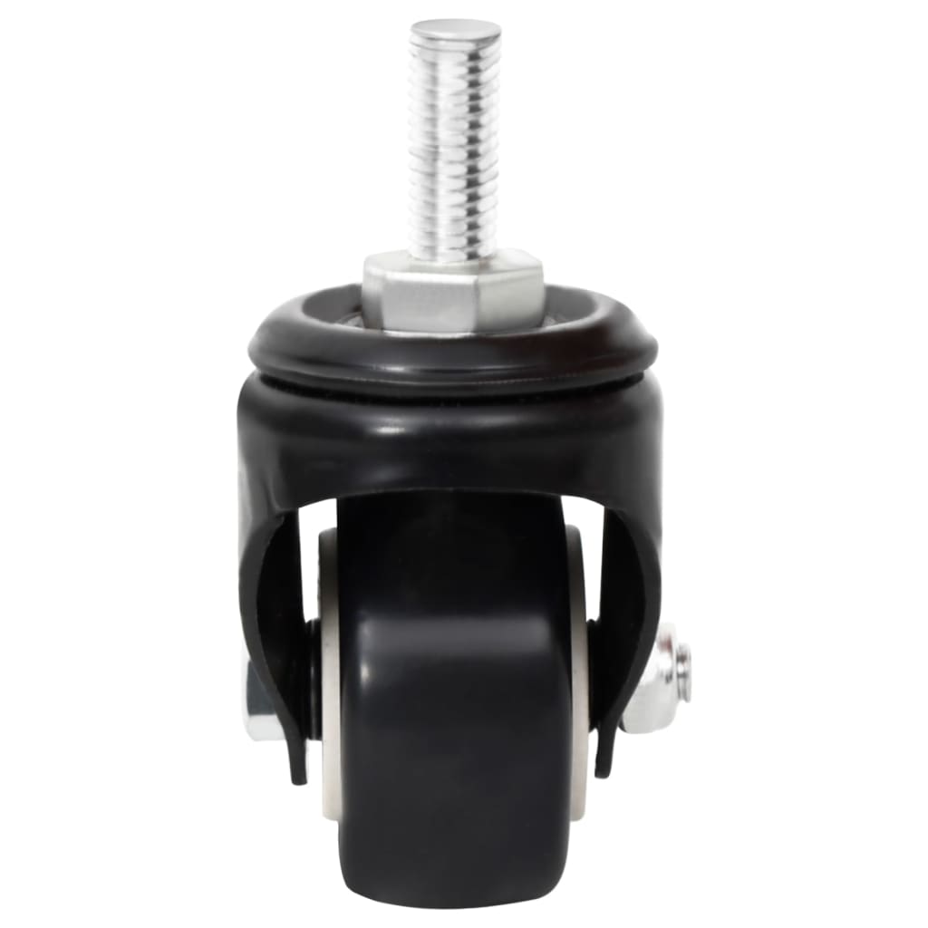 Wielen voor plantenbak 4 st 8x3,5x8 cm ijzer zwart