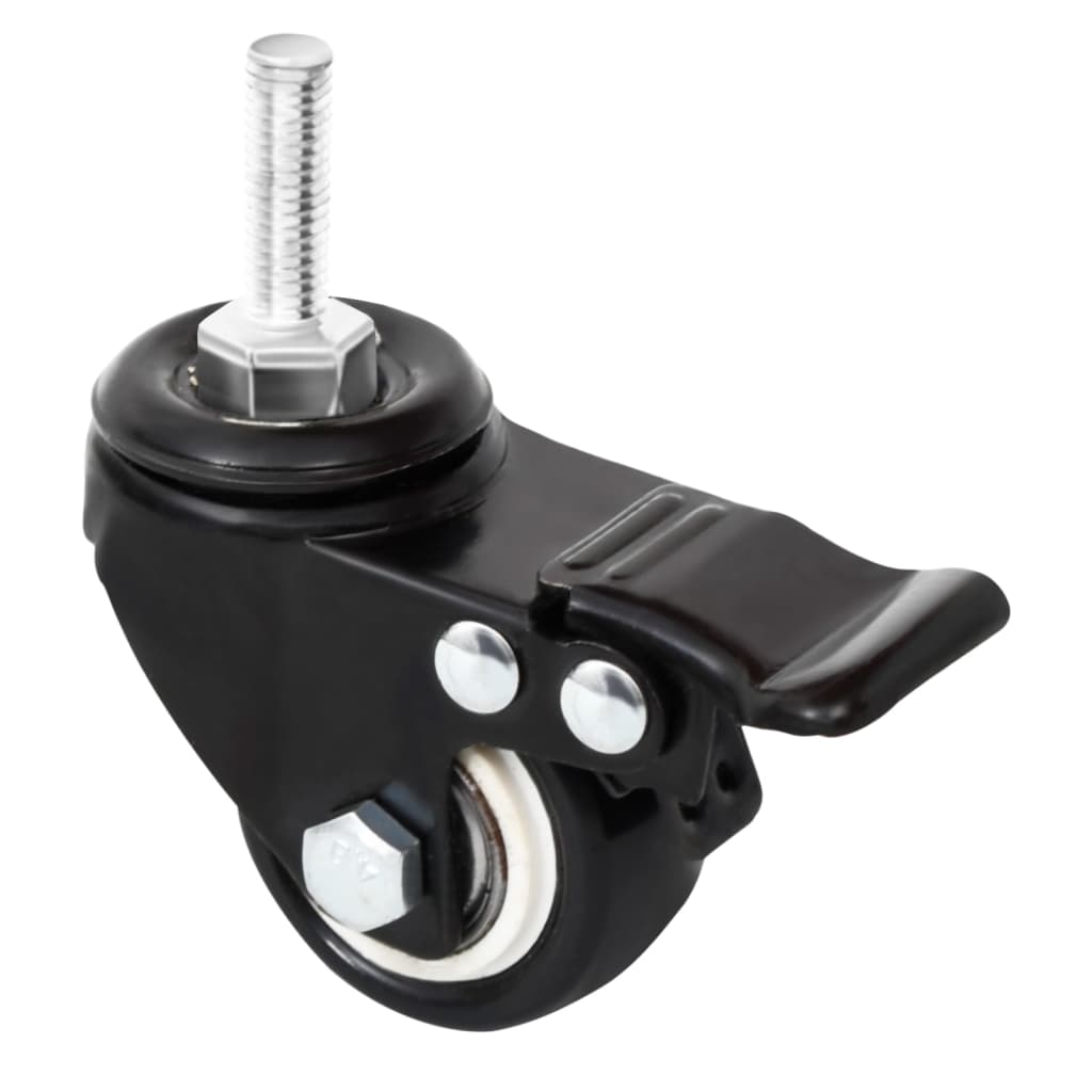 Wielen voor plantenbak 4 st 8x3,5x8 cm ijzer zwart