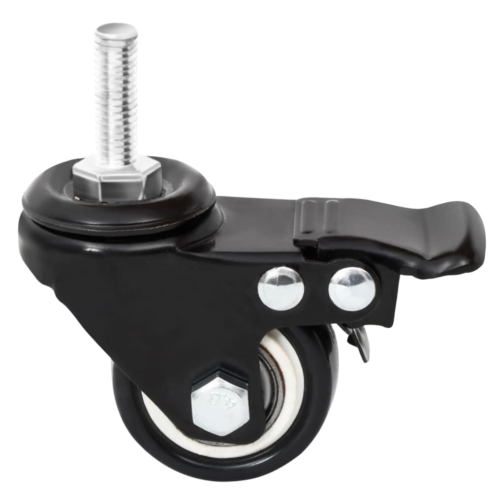 Wielen voor plantenbak 4 st 8x3,5x8 cm ijzer zwart