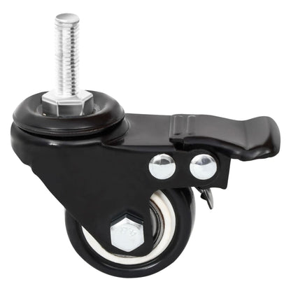 Wielen voor plantenbak 4 st 8x3,5x8 cm ijzer zwart