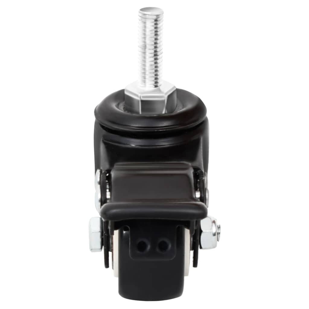 Wielen voor plantenbak 4 st 8x3,5x8 cm ijzer zwart