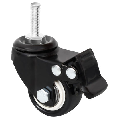 Wielen voor plantenbak 4 st 8x3,5x8 cm ijzer zwart