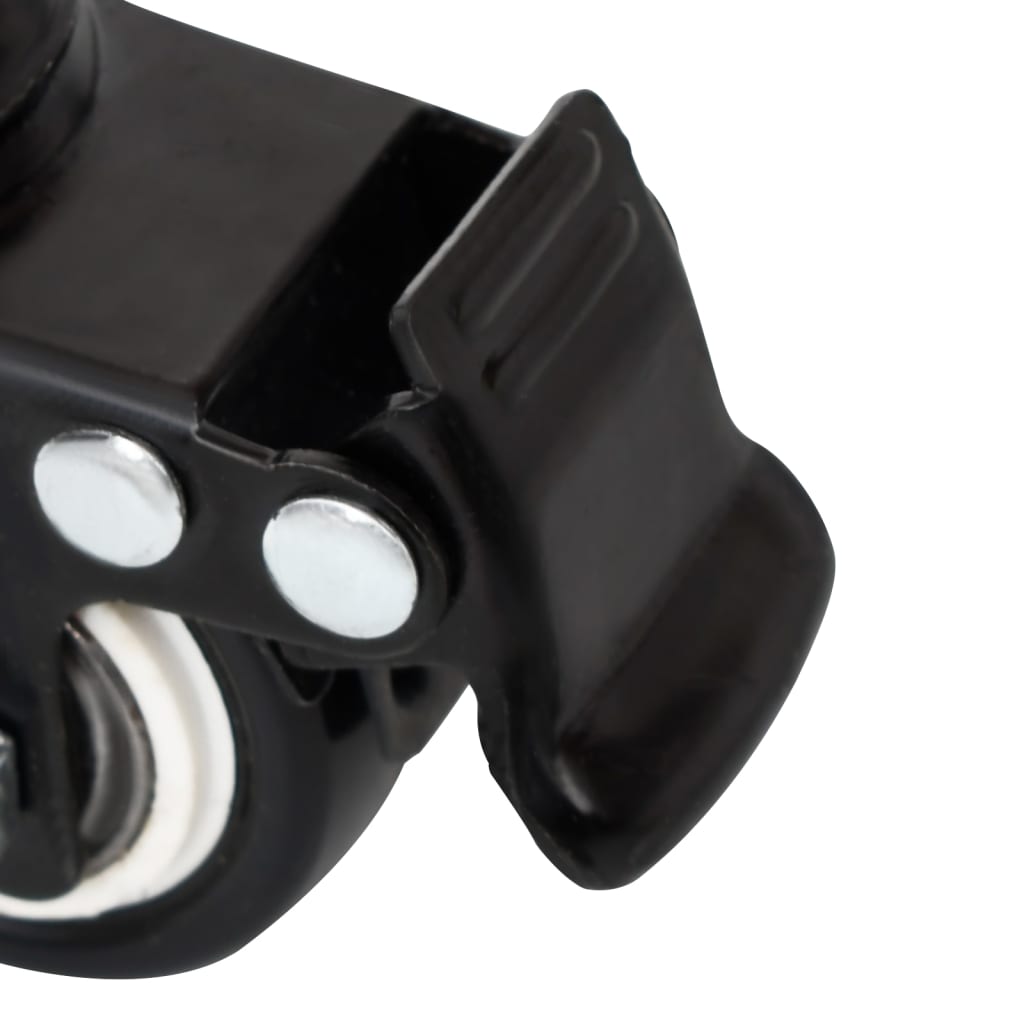 Wielen voor plantenbak 4 st 8x3,5x8 cm ijzer zwart