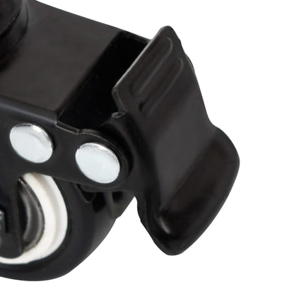 Wielen voor plantenbak 4 st 8x3,5x8 cm ijzer zwart